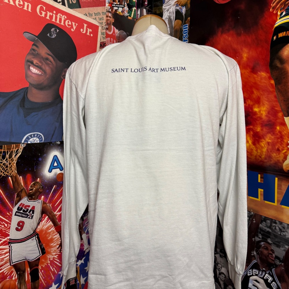 Mens Claude Monet Art Long Sleeve T Shirt Saint Louis Art Museum White Sz XL - Picture 4 of 5